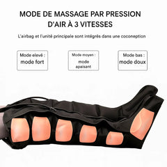 Appareil de massage à air à pression avec 3 modes et coussins gonflables