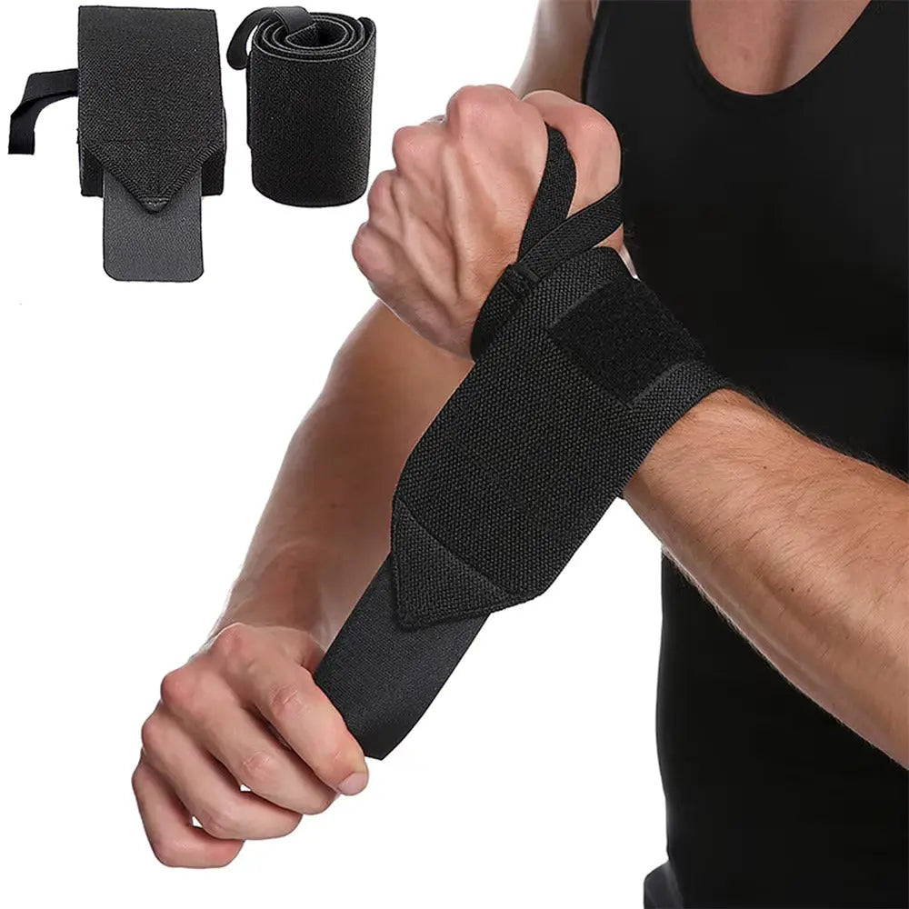 Bandes de poignet de musculation portées au poignet offrant un soutien et une compression renforcée lors des entraînements