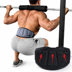 Ceinture de musculation KWEPEFULL portée pendant un squat pour soutien lombaire