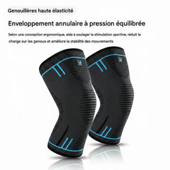 Paire de genouillères de compression haute élasticité pour le sport et la récupération