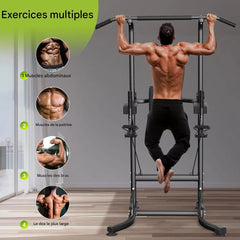 Station de musculation multifonction permettant plusieurs exercices pour le haut du corps