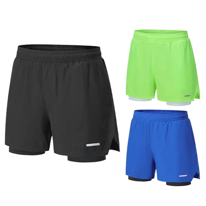 Short de Running 2 en 1 Homme