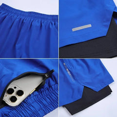 Short de Running 2 en 1 Homme