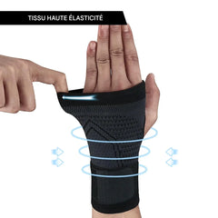 Bande de compression pour poignet en tissu haute élasticité avec maintien renforcé