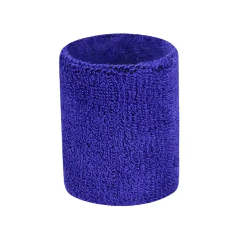 Bande de poignet en coton bleu foncé pour sport et fitness