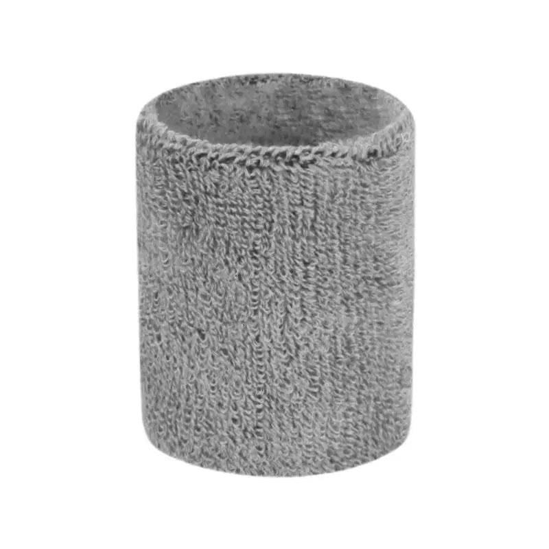 Bande de poignet en coton gris pour entraînement sportif