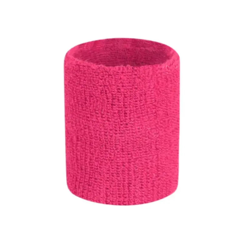 Bande de poignet en coton rose foncé pour fitness et musculation