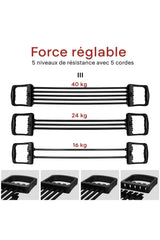 Développeur de poitrine à élastiques avec niveaux de résistance réglables selon l’intensité