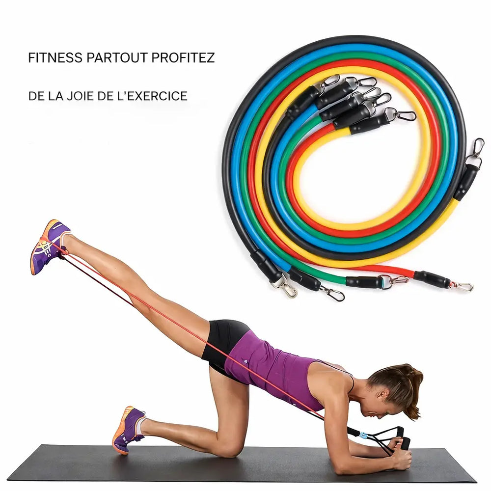 Élastiques de résistance polyvalents pour fitness musculation et rééducation à domicile