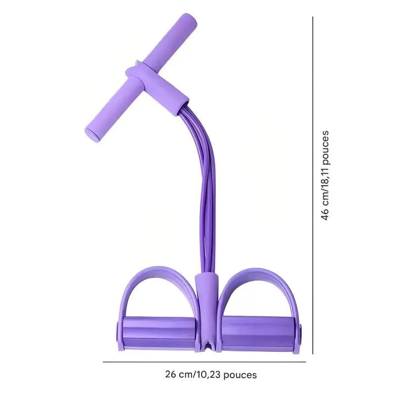 Dimensions de l’appareil d’entraînement à pédales élastiques pour exercices à domicile