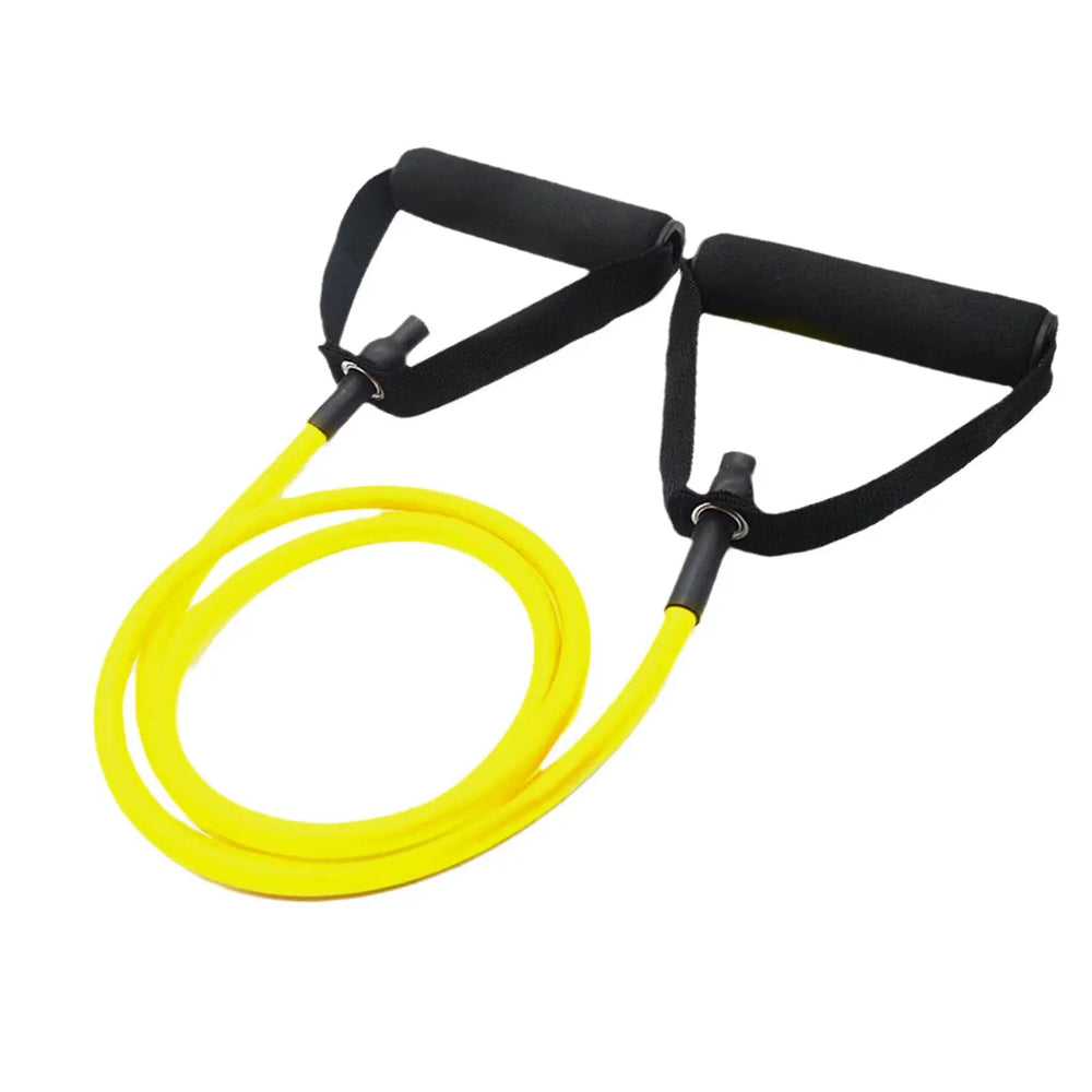 Tube de résistance fitness jaune pour exercices de renforcement léger