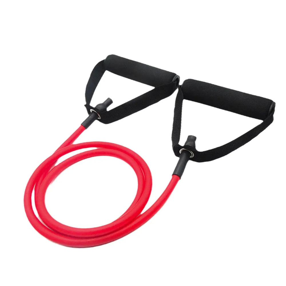 Tube de résistance fitness rouge pour exercices de résistance moyenne